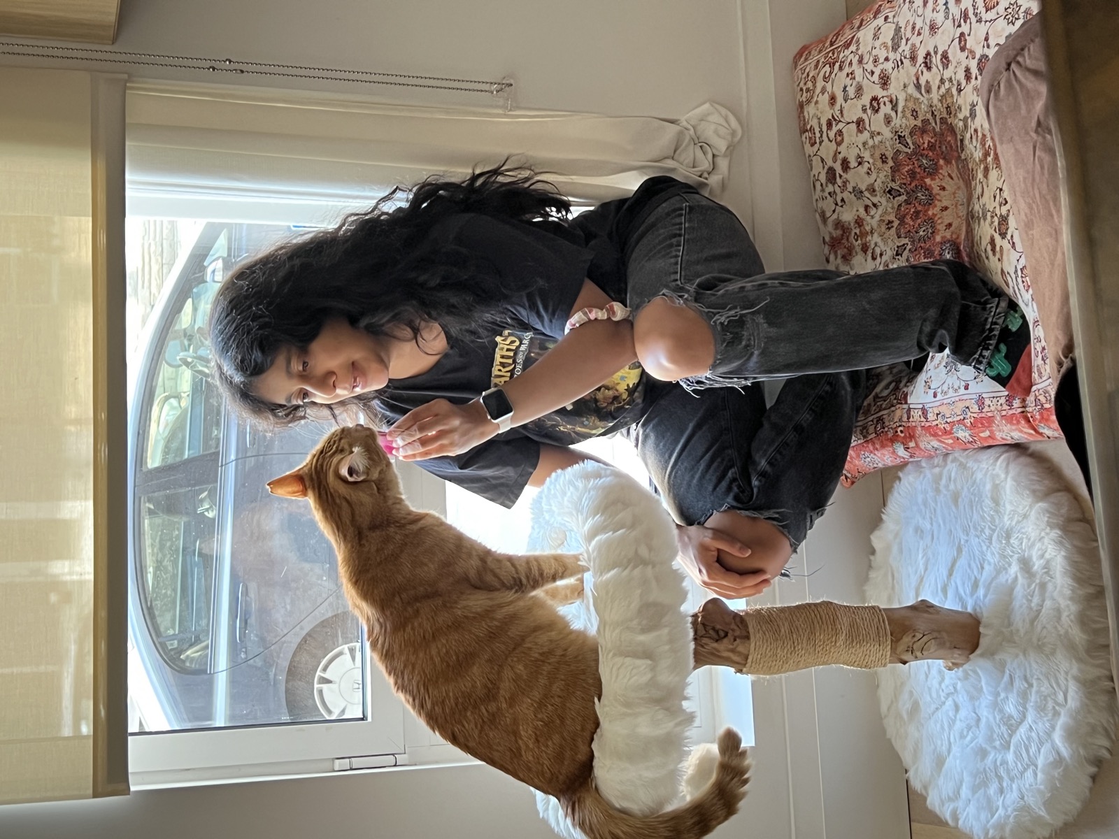 Feeding time with Sebastian